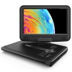 Lecteur dvd portable voiture pour enfants - iegeek - ik - 902 - 9 po - noir - rechargeable - haut - parleurs ...