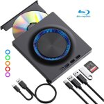 Lecteur graveur blu - ray externe bd cd dvd 3d 4k usb 3. 0 & usb - c hub and sd rom + / - rw disk pour ...