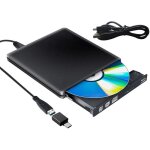 Lecteur graveur blu ray externe dvd cd 3d usb 3. 0 slim bd cd dvd pour pc mac windows - noir
