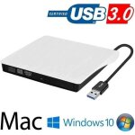Lecteur graveur dvd cd externe - usb 3. 0 - ultra slim - compatible windows et mac - noir