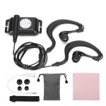 Lecteur mp3 tanche pour nageur gototop - noir - 4 go - casque - charge rapide