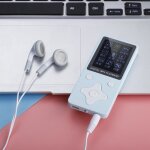 Lecteur de musique mp4 portable fdit - stockage 32 go - bluetooth - noir / clair bleu / or rose