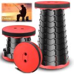 Lecylanker tabouret pliant camping portable marche pied bois t�lescopique jusqu� 200 kghauteur r�glable ...