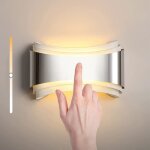 Led applique murale avec interrupteur tactile �clairage haut et bas moderne int�rieur lampe murale dimmable ...