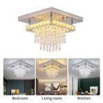 Led cristal plafonnier k9 cristal entre alle lampe led plafonnier luminaires pour chambre intrieur ...