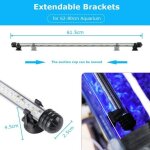 �clairage aquarium - led - 58cm - �tanche ip68 - 10 niveaux de luminosit� - rgb bleu & blanc