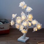 Led guirlande lumineuse arbre lumineux 24 fleurs des lumi�res lampe de table c�ble usb lumi�res branches ...