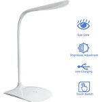 Led lampe de bureau lecture 3 niveaux de luminosit rechargeable flexible lumire de led lampe de chevet ...