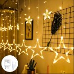 Led rideau lumire 12 toiles 139 leds 2. 5 * 1m guirlande rideau toiles 8 modes dclairagepour nol ...