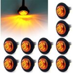 Led ronde �tanche 3 / 4 pour lampe avant arri�re de c�t� feu de position de voiture ou camion 12 v10pcs ...