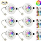 Led spots encastrables orientable gu10 ampoule rgb couleur changement lampe blanc chaud 2700k de plafond ...