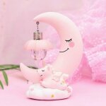 Led veilleuse en r�sine lune licorne - dessin anim� b�b� - lampe de chevet pour enfants - veilleuse lampe ...
