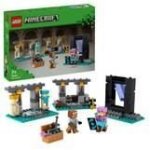 Lego 21252 minecraft l?armurerie, jouet avec forge d'armes avec personnages de jeu vido, alex minifigurine ...