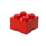 Lego boite de rangement 4 plots rouge - brique de rangement lego