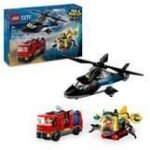 Lego city 60462 hlicoptre, camion de pompiers et sous marin modulable - jouet ds 7 ans