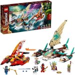 Lego ninjago 71748 la bataille de catamarans jouet avec 4 bateaux et minifigurines