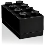 Boîte de rangement - lego storage - mini - 8 plots - noir - plastique Boîte de rangement - lego storage - mini - 8 plots - noir - plastique