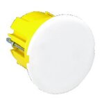 Boîte dencastrement pour applique - legrand - batibox - jaune - diamètre 40 mm Boîte dencastrement pour applique - legrand - batibox - jaune - diamètre 40 mm