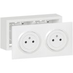 Legrand - kit double prise 2p + t / surface prcble bte saillie dooxie