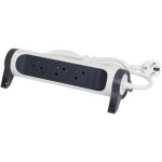 Legrand multiprise fb 3x2p + t premium rotative et fixable 3m - blanc et noir