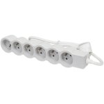 Legrand multiprise fb 6x2p + t standard 1. 5m 1mm - blanc et gris