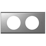 Legrand plaque cliane finition mtal pour 2 postes - inox bross