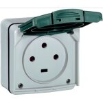 Legrand prise de courant ik08 3p + t 20a étanche ip55 avec volet 90x90 plexo gris Legrand prise de courant ik08 3p + t 20a étanche ip55 avec volet 90x90 plexo gris