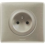 Legrand prise de courant avec terre 16a cliane gris titane - livr complet