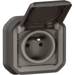 Legrand - prise etanche ip55 avec terre plexo - prise 2p t 16a compl�te avec volet - pour pose en apparent ...