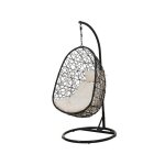 Leila - fauteuil suspendu 1 place - effet rotin noir - noir Leila - fauteuil suspendu 1 place - effet rotin noir - noir