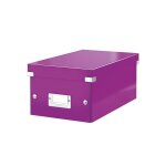 Boîte de rangement dvd - leitz - click&store - carton pelliculé - violet Boîte de rangement dvd - leitz - click&store - carton pelliculé - violet