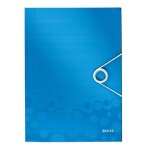 Leitz chemise 3 rabats wow polypropylne bleu