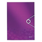 Leitz chemise 3 rabats wow polypropylne violet
