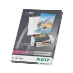 Pochettes de plastification - leitz - ilam 125 microns a4 - systme brevet udt - 100 pcs