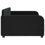 Lemon�lit de repos simple - banquette lit adulte - sans matelas - noir - 100x200cm velours 141 - soldes ...