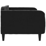 Lemon�lit de repos simple - banquette lit adulte - sans matelas - noir - 90x190cm velours 117 - soldes ...