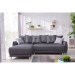 Lena - canap dangle rversible convertible - 4 places - style scandinave - gris fonc