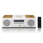 Lenco mc - 375whwd - cha�ne hifi st�r�o avec radio dab + / fm bluetooth� lecteur cd et station de recharge ...