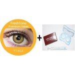 Lentilles de contact de couleur premium hazel 3tons + avizor solution multifonctions 10ml + kit de rangement ...
