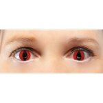 Lentilles de contact fantaisie - oeil de chat rouge - pour un regard flin - mixte - intrieur