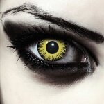 Lentilles de couleur designlenses deux lentilles de couleur jaune sans correction pour halloween exorciste ...