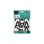 Lettres adh�sives - stickers - noires - 60mm hauteur - 12 planches - a - z + caract�res sp�ciaux