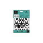 Lettres adh�sives - exacompta - stickers - noires - 30mm - 6 planches a - z + caract�res sp�ciaux