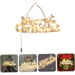 Lettres led joyeux nol - dcorations darbre de nol - blanc