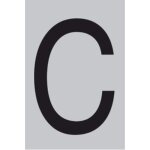 Lettre en mtal c autocollant 100 x 60 mm