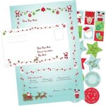 Lettre au p�re no�l (6 lettres + 6 enveloppes + 15 stickers) �criture jouet v?ux enfants