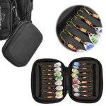 Leurres de p�che clignotant kit de p�che avec sac de transport pour brochet sandre perche et truite