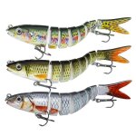 Leurre de poisson bionic - 3pcs - app�ts artificiels - p�che en eau douce - couleur noir - mixte