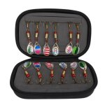 Leurre � truite - gototop - 12 pi�ces - acier inoxydable - paillettes - hame�on incisif