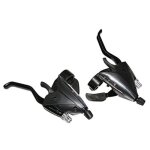 Levier - manette vtt p2r 3x7v. noir alu azera pour frein v - brake compatible shimano (paire) - p2r - ...